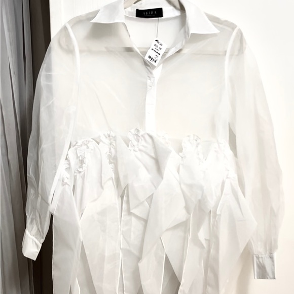 Akira Silk See Through Top - Picture 2 of 4